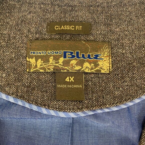 Pronto Uomo Classic Fit Button Vest | 4X | Brown Tweed | Countryside Academia - Picture 3 of 9